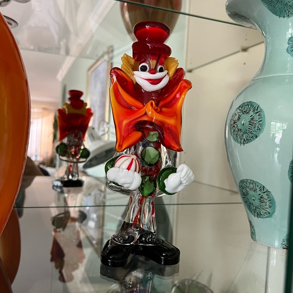 Murano Glass Clown Figurine